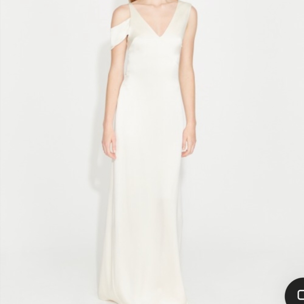 Satin Off-the-Shoulder Gown